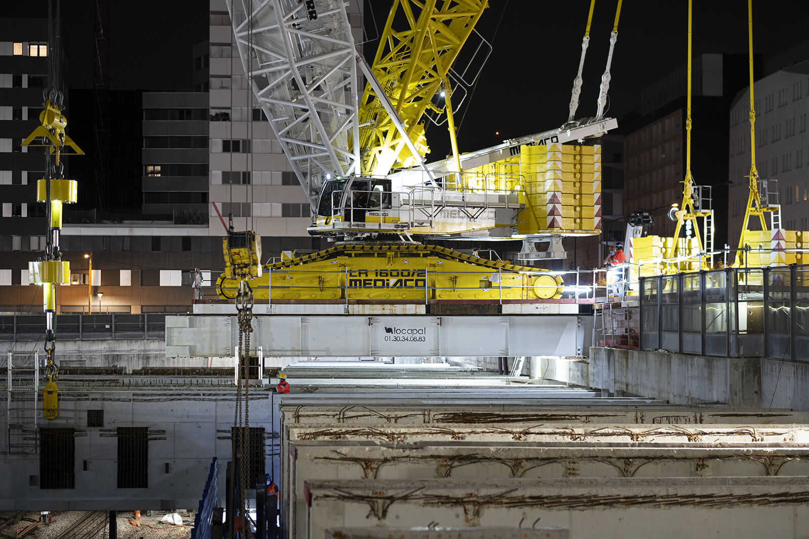 Featured image for “Heavy crane boom – M10VP construction site, Paris-Austerlitz, 75 – CHANTIERS MODERNES CONSTRUCTION”